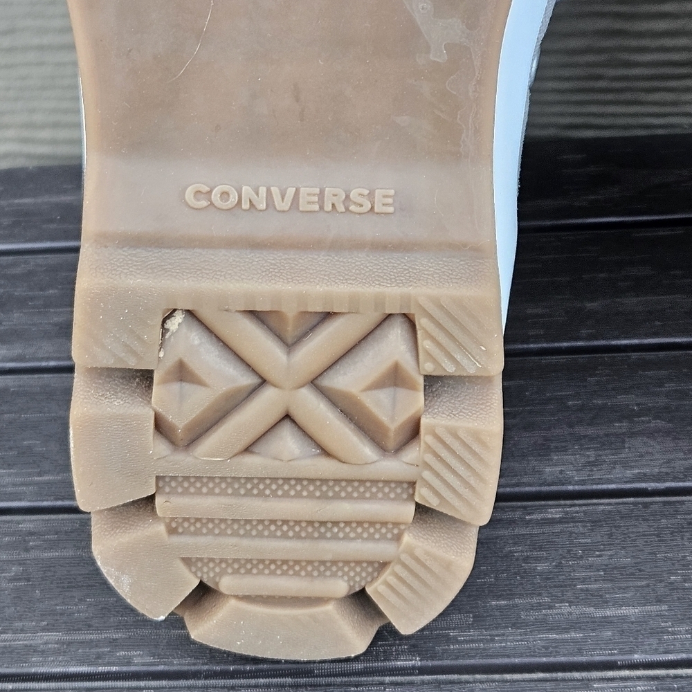 Converse All Star Lift Platform Run Star Shoes Gray Blue Hearts Women's Size 8 - Picture 11 of 15